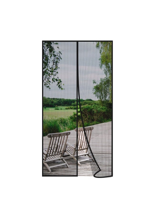 Magnetic Mosquito Net for Doors 80 x 200 cm, Black - Mosquito Net Door Window Curtain Automatic Closure Breathable Easy to Install Anti Mosquito Insects for Balcony Living Room